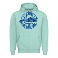 Seafoam autism awareness Zipper Hoodie - MaliasSmallBusiness