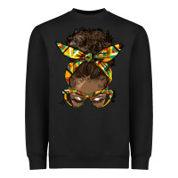 Black afro bun Heavyweight Sweatshirt - HRA Design Shop