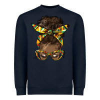 Navy afro bun Heavyweight Sweatshirt - HRA Design Shop