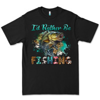 Black i'd rather be fishing Premium Tee - RanaPortraitStore