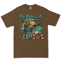 Cacao i'd rather be fishing Premium Tee - RanaPortraitStore