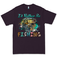 Plum i'd rather be fishing Premium Tee - RanaPortraitStore