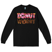 Black donut worry with donut Long Sleeve Tee - AdoDesignShop