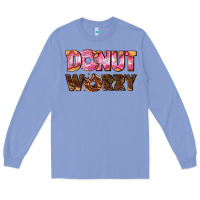 Colony Blue donut worry with donut Long Sleeve Tee - AdoDesignShop