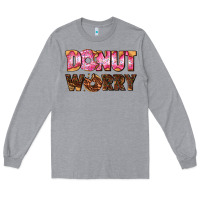 Heather Grey donut worry with donut Long Sleeve Tee - AdoDesignShop