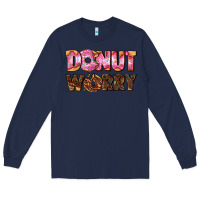 Navy donut worry with donut Long Sleeve Tee - AdoDesignShop