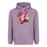 Lavender pink christmas lightning bolt Heavyweight Hoodie - MaliasSmallBusiness
