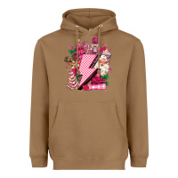 Toasted Coconut pink christmas lightning bolt Heavyweight Hoodie - MaliasSmallBusiness