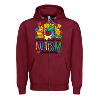 Burgundy accept understand love awareness Zipper Hoodie - MaliasSmallBusiness