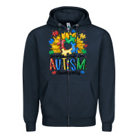 Navy accept understand love awareness Zipper Hoodie - MaliasSmallBusiness