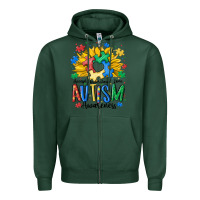Sports Green accept understand love awareness Zipper Hoodie - MaliasSmallBusiness