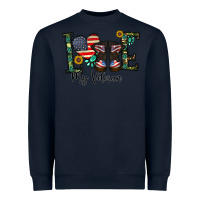 Navy love my veteran Heavyweight Sweatshirt - CowhideDigitalArt