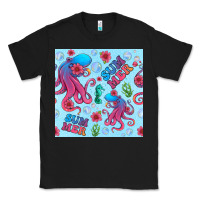 Black summer and octopus seamless pattern Classic Tee - BundleAndBundleShop