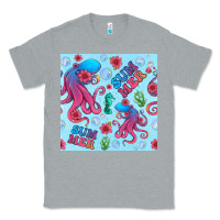 Heather Grey summer and octopus seamless pattern Classic Tee - BundleAndBundleShop