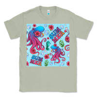 Matcha summer and octopus seamless pattern Classic Tee - BundleAndBundleShop