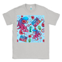 Moon Dust summer and octopus seamless pattern Classic Tee - BundleAndBundleShop