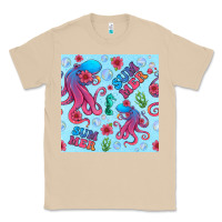 Mushroom summer and octopus seamless pattern Classic Tee - BundleAndBundleShop
