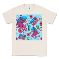 Natural summer and octopus seamless pattern Classic Tee - BundleAndBundleShop