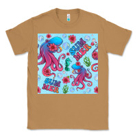 Toasted Coconut summer and octopus seamless pattern Classic Tee - BundleAndBundleShop