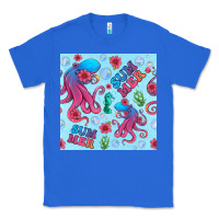 True Royal summer and octopus seamless pattern Classic Tee - BundleAndBundleShop
