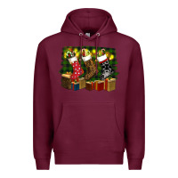 Burgundy Christmas Premium Hoodie - RanaPortraitStore