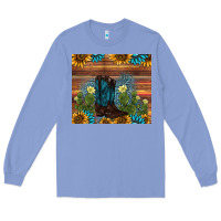 Colony Blue boot cactus sunflower gemstone Long Sleeve Tee - AdoDesignShop