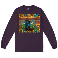 Plum boot cactus sunflower gemstone Long Sleeve Tee - AdoDesignShop