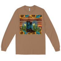 Toasted Coconut boot cactus sunflower gemstone Long Sleeve Tee - AdoDesignShop