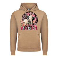 Vintage Coffee be my valentine holstein cow valentine's day Vintage Hoodie - FaDigitalArtStudio