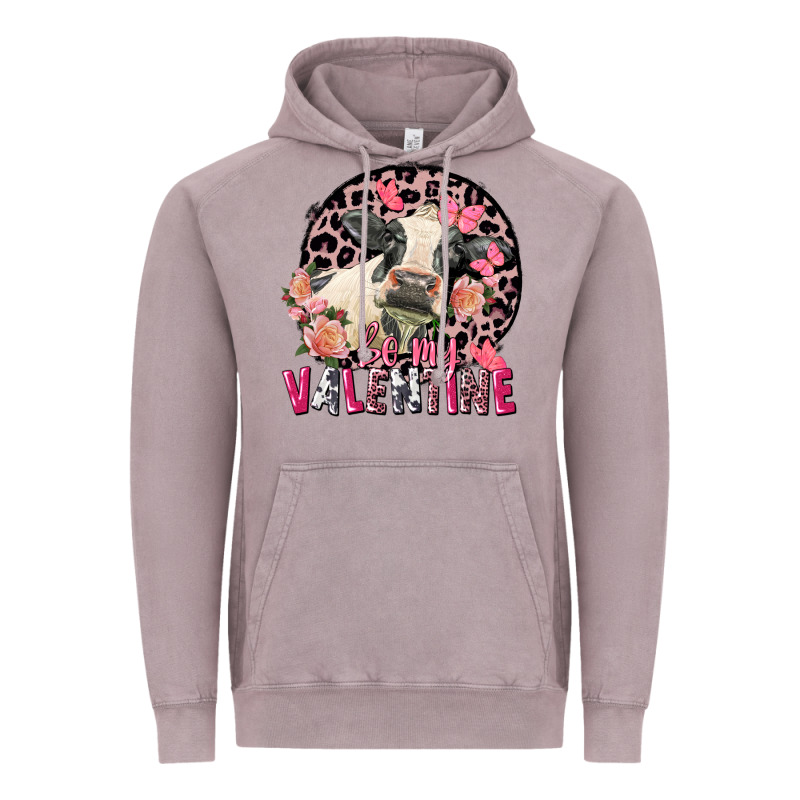 Be My Valentine Holstein Cow Valentine's Day Vintage Hoodie by FaDigitalArtStudio | Teevron