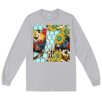 Moon Dust western rooster seamless pattern Long Sleeve Tee - BundleAndBundleShop