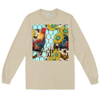 Mushroom western rooster seamless pattern Long Sleeve Tee - BundleAndBundleShop
