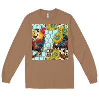 Toasted Coconut western rooster seamless pattern Long Sleeve Tee - BundleAndBundleShop