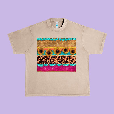 Leopard Sunflower Gemstone Urban Heavy Tee Designed By Jahusdesignshop