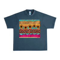 Midnight Navy leopard sunflower gemstone Urban Heavy Tee - JahusDesignShop