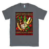 Charcoal Heather beer bottles with mistletoe Classic Tee - AdoDesignShop