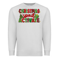 Dove Grey christmas spirit activate Premium Sweatshirt - MaliasSmallBusiness