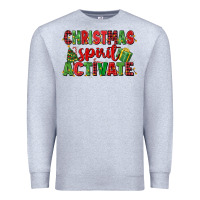Heather Grey christmas spirit activate Premium Sweatshirt - MaliasSmallBusiness