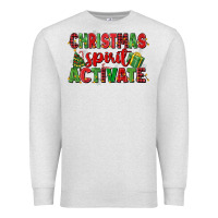 Oatmeal Heather christmas spirit activate Premium Sweatshirt - MaliasSmallBusiness