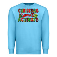 Ocean Blue christmas spirit activate Premium Sweatshirt - MaliasSmallBusiness