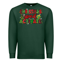 Sports Green christmas spirit activate Premium Sweatshirt - MaliasSmallBusiness
