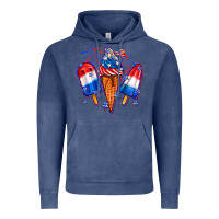 Vintage Denim 4th of July ice creams Vintage Hoodie - Neo Western