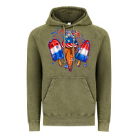Vintage Olive 4th of July ice creams Vintage Hoodie - Neo Western