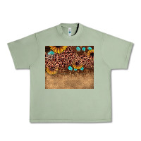 Oil Green leopard glitter sunflower gemstone Urban Heavy Tee - JahusDesignShop