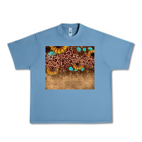 Pebble Blue leopard glitter sunflower gemstone Urban Heavy Tee - JahusDesignShop