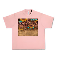 Salmon leopard glitter sunflower gemstone Urban Heavy Tee - JahusDesignShop