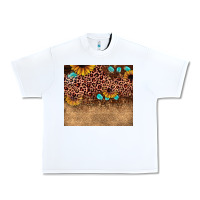 White leopard glitter sunflower gemstone Urban Heavy Tee - JahusDesignShop