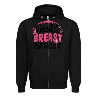 Black tackle breast cancer Zipper Hoodie - MaliasSmallBusiness