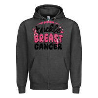 Charcoal Heather tackle breast cancer Zipper Hoodie - MaliasSmallBusiness