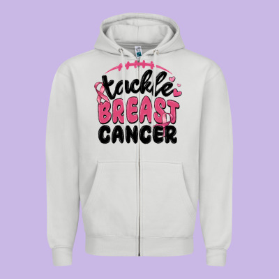 Tackle Breast Cancer Zipper Hoodie Designed By Maliassmallbusiness